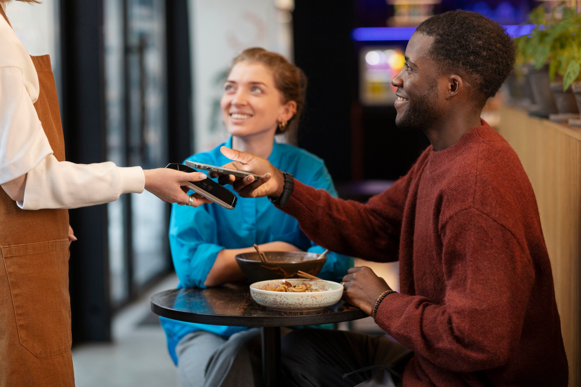 person paying contactless food restaurant 23 2149269203